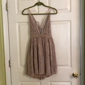 Luxxel gold A-line dress